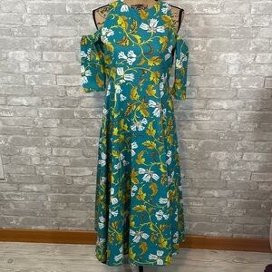 Shae By Sassafras Tropical Cold Shoulder Dress